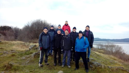 Our intrepid walkers gather to admire the view