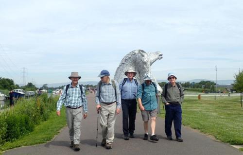 The boys set out from the Kelpies